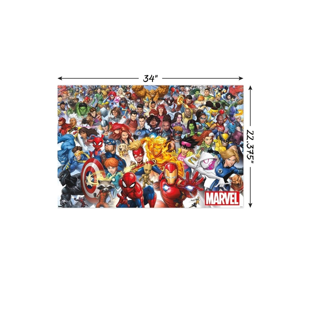ALLPOSTERS Marvel Comics The Marvel Line Up 2023 RP23828